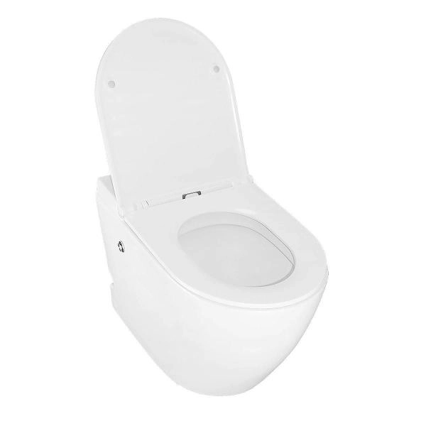 Унитаз импульсный Azario AZ-102 полукруглый 360х570х450 напольный, быстросъемное сиденье микролифт