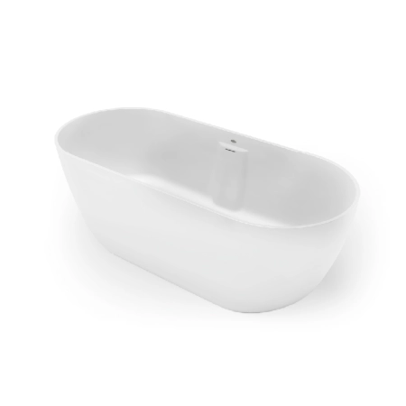 Jacuzzi Moorea Ванна отдельностоящая из композита 170x75x60.5см, слив-перелив, сифон, регулир.ножки, цвет: белый матовый