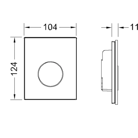 TECEloop Urinal,  стекло зеленое, клав. хром глян.