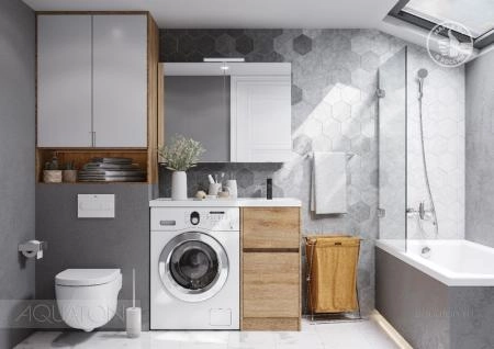 Тумба под раковину AQUATON Лондри 40 Дуб Сантана без фасада 1A267001LH0C0