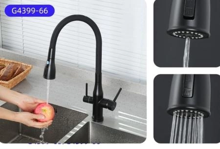 Смеситель Gappo G4399-66 для кухни фильтр д/питьевой воды /черный