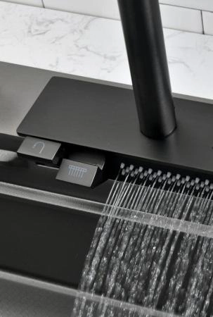 Мойка кухонная Esbano CASCADE-2 750х450х220 оружейная сталь PVD покрытие