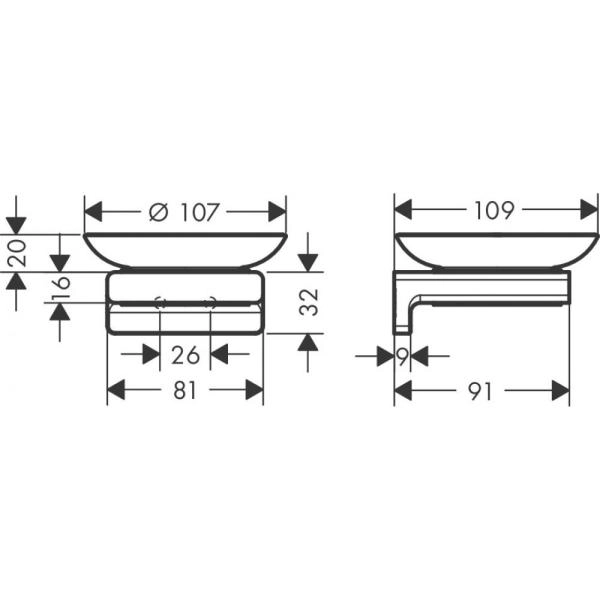 Hansgrohe AddStoris 41746700 Мыльница, матовый белый