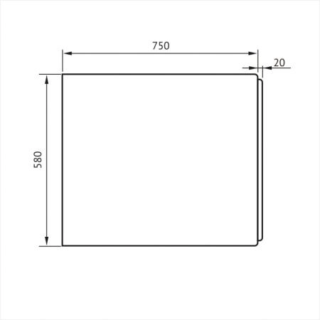 Экран BERGES 51006 торцевой 75