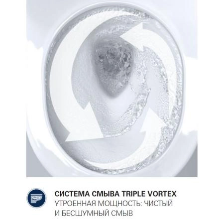 Унитаз (чаша) Grohe Bau Ceramic 39349000 под бачок безободковый напольный, горизонтальный выпуск