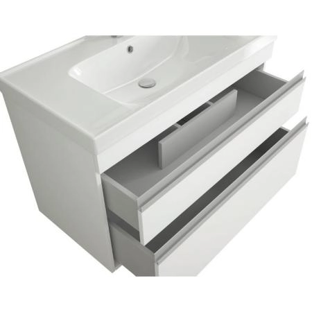 Тумба Dreja Eco Grace Plus 99.0905 70 см, белый лак, 2 ящ, под раковину