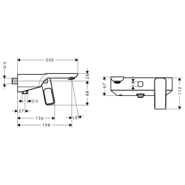 Axor Urquiola 11420000 Смеситель для ванны