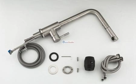 Смеситель для кухни Frap F60899 выдвижной излив сатин