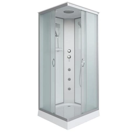 Душевая кабина Niagara NG-1101-14G 900х900х2150 низкий поддон 13см стекло матовое с полкой