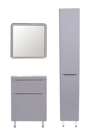 Тумба напольная Style Line Бергамо мини 60 (2 ящ.) Люкс антискрейтч серый, PLUS