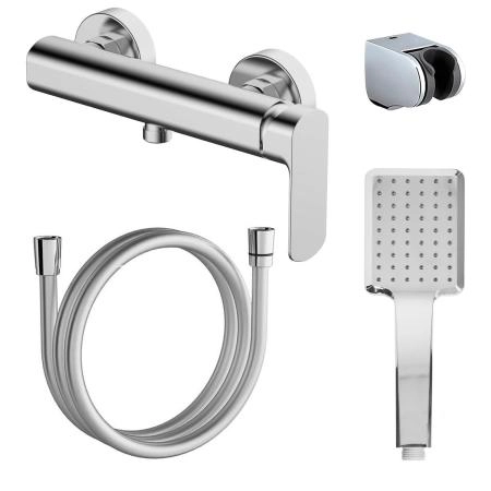 Смеситель для душа Azario ASHER с ручным душем, без излива, хром (AZ-VNN338311C)