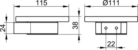 Мыльница Keuco Plan 14955079000 хром/прозрачный
