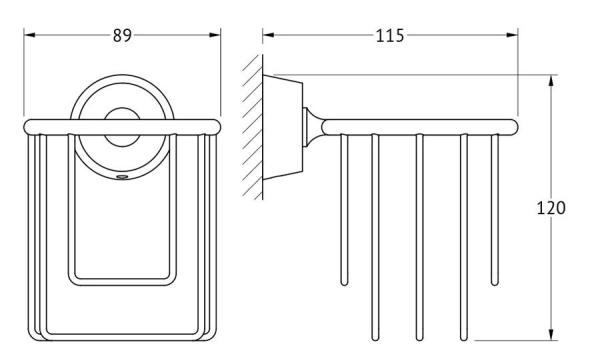 Держатель освежителя воздуха FBS Vizovice VIZ 051 хром