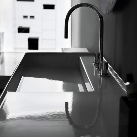 Laufen Kartell Смеситель для раковины на 3 отв, с донным клапаносм, поворотный излив 166 мм, цвет: хром