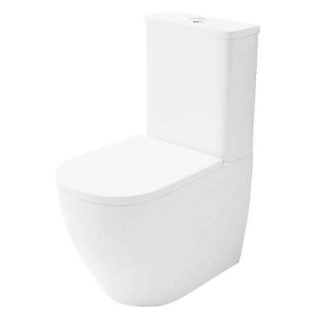 Унитаз компакт напольный Azario Renda 615х365х840 безободковый , сиденье микролифт, белый (AZ-8693)