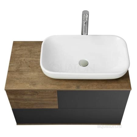 Тумба под раковину AQUATON Терра 85 дуб кантри, антрацит 1A247201TEKA0