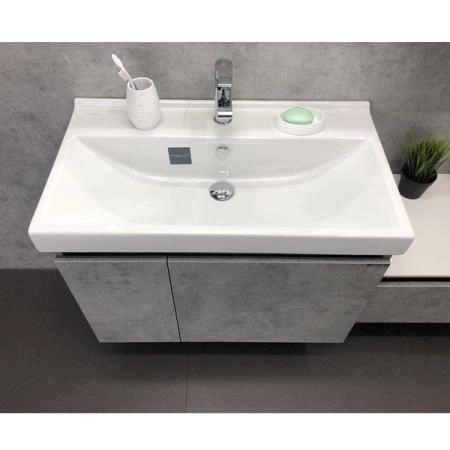 Тумба с раковиной Comforty Осло-80 бетон светлый