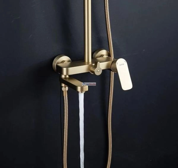 Душевая система Gappo G2448-3 сатин золотой с изливом