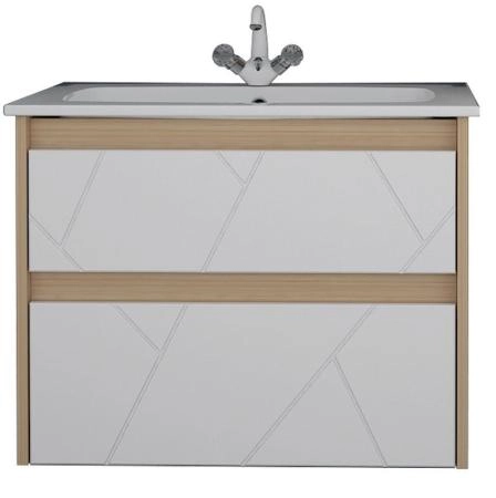 Тумба ASB-Mebel Диана 75 Белый/дуб янтарный подвесная под умывальник Элина 75