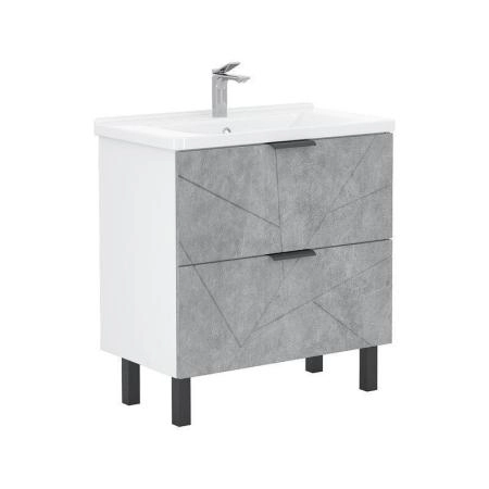 Тумба для ванной Volna Twing 80.2Y бетон напольная (Миранда) раковина отдельно