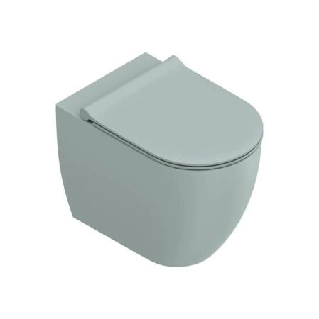 Catalano Sfera Унитаз напольный 54x35см, безободковый, смыв Tornado, покрытие Twinglaze+, цвет: Aqua Satinato