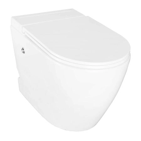 Унитаз импульсный Azario AZ-102 полукруглый 360х570х450 напольный, быстросъемное сиденье микролифт