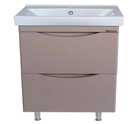 Тумба под раковину Bellezza Санриса 80 напольная с 2 ящ. (Стрим) капучино
