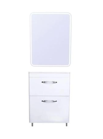 Тумба напольная Style Line Каре 60 (2 ящ.) Люкс белая, PLUS