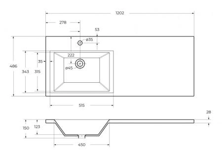 Тумба под раковину Belbagno KRAFT Pino Pasadena напольная 1203х480х880 KRAFT-LVD-580/1200-2C-PIA-PP