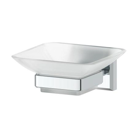 Держатель с мыльницей матовое стекло;  ARTWELLE Hagel 9922A хром