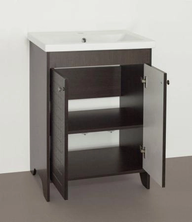 Тумба под раковину Style Line Elfante Кантри 60 напольная с дверками, венге