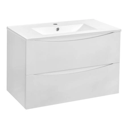Тумба под раковину Vincea Mia 800 подвесная, 2 выкатных ящика soft close, G.White