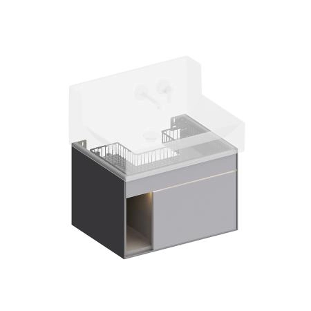 Тумба Kerama Marazzi TECNOLOGICA M ТЕКНОЛОДЖИКА М LO.M.65\GRAY ба Logica M/Лоджика М подвесная 2 выдвижных ящика 65, серый