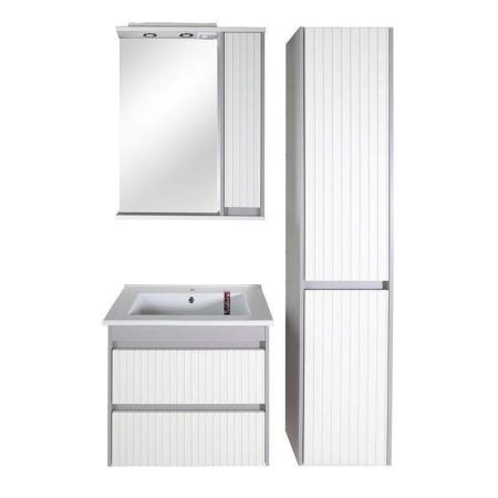 Тумба ASB-Mebel Мирано 65 Слоновая кость/Шиншилла серая напольная