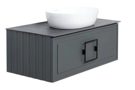 Столешница La Fenice Granite Black Olive Light Lappato 80 см , Черная Керамогранит