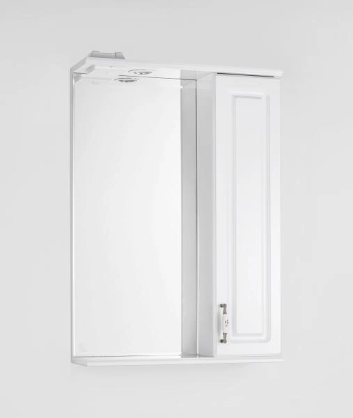 Зеркальный шкаф Style Line Elfante Олеандр-2 55/С с подсветкой, белый