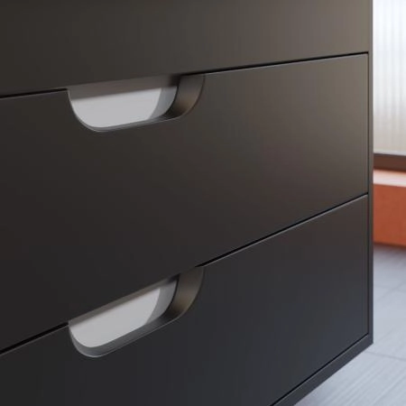 Тумба под раковину для ванной Uperwood Modul 100 см, подвесная, матовая, черная