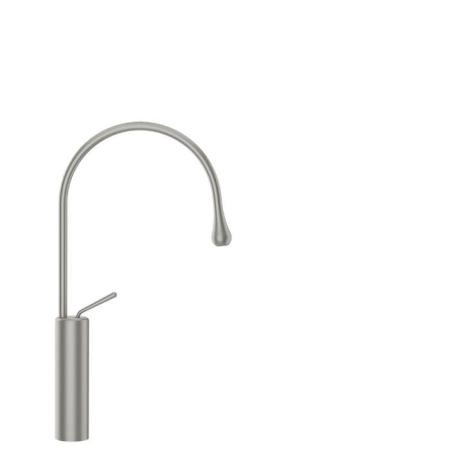 Gessi Goccia Смеситель для раковины, на 1 отв., высокий, излив 24.4см., цвет: шлифованный хром