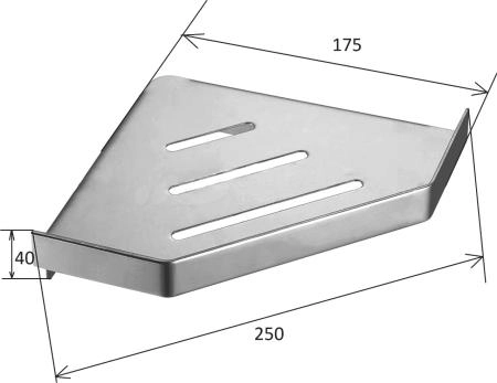 Угловая Полка Boheme NEW VENTURO Gunmetal 10318-GM