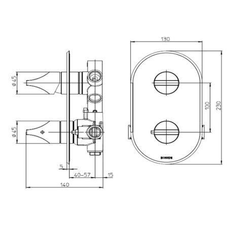 Смеситель для душа Bossini Apice Z00500.030 с термостатом, хром