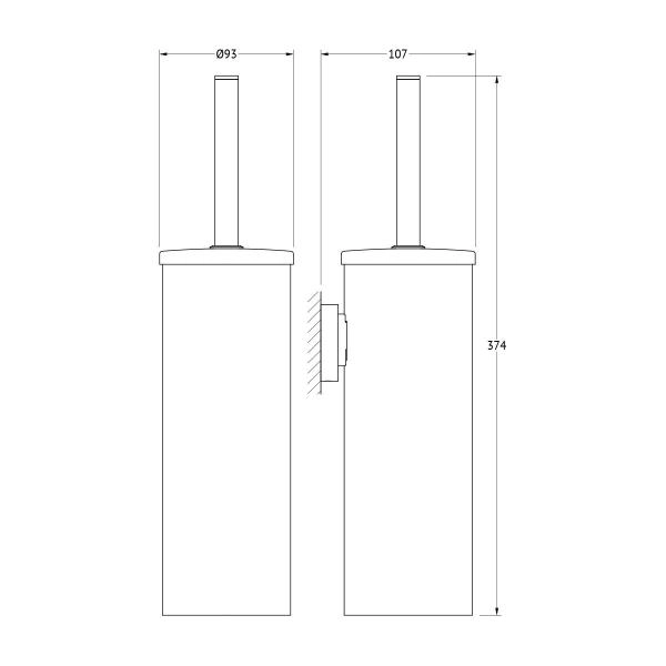Туалетный ерш с крышкой  ARTWELLE Harmonie HAR 053 хром