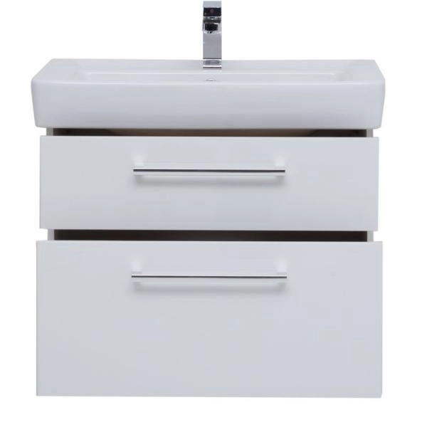 Тумба Dreja Q MAX 80 см под умывальник Q-80, белый глянец, подвесная