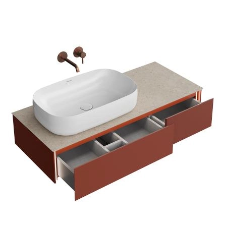 Тумба Kerama Marazzi MAGICA МАДЖИКА MA.120.2\VR.M подвесная 120, 2 ящика, венецианский красный матовый
