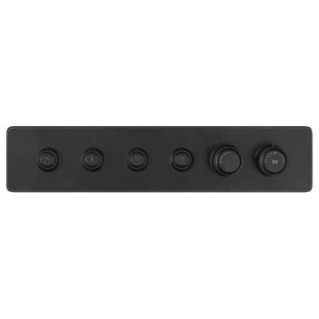 Gessi Hi-Fi Eclectic Смеситель для душа настенный встраиваемый, термостатический, с 4 запорными кнопками, цвет: черный матовый