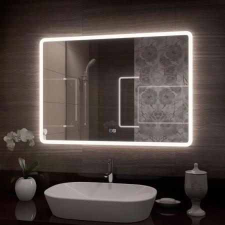 Зеркало Континент Demure medium 1000x700 ЗЛП1134 с подсветкой