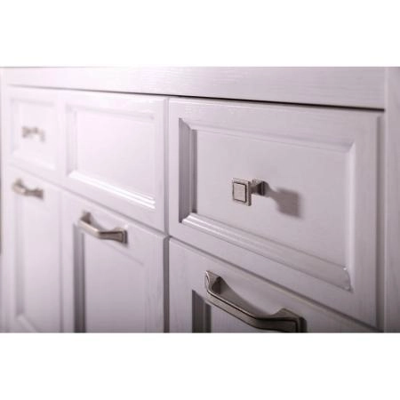 Тумба под раковину ASB-Woodline Гранда 105 Белый (патина серебро)