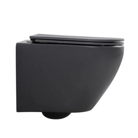 Унитаз ABBER BEQUEM AC1101MG подвесной серый матовый, безободковый