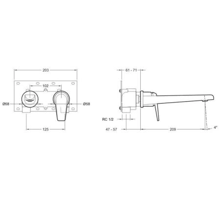 Смеситель Jacob Delafon AVID E97358-CP для раковины хром