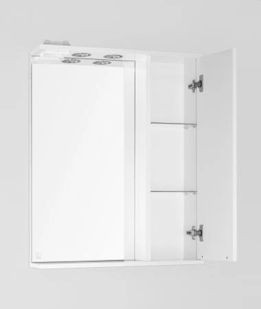 Зеркальный шкаф Style Line Elfante Жасмин 65/С с подсветкой, белый