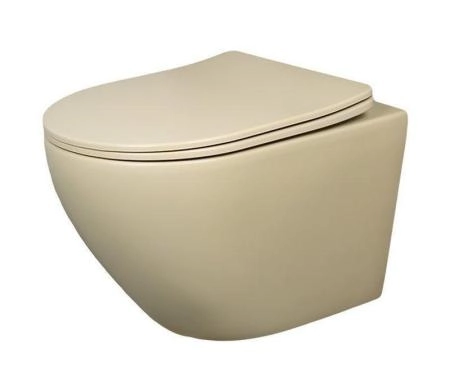 Унитаз Gid Sr2198 49 см подвесной безободковый микролифт светло-коричневый матовый